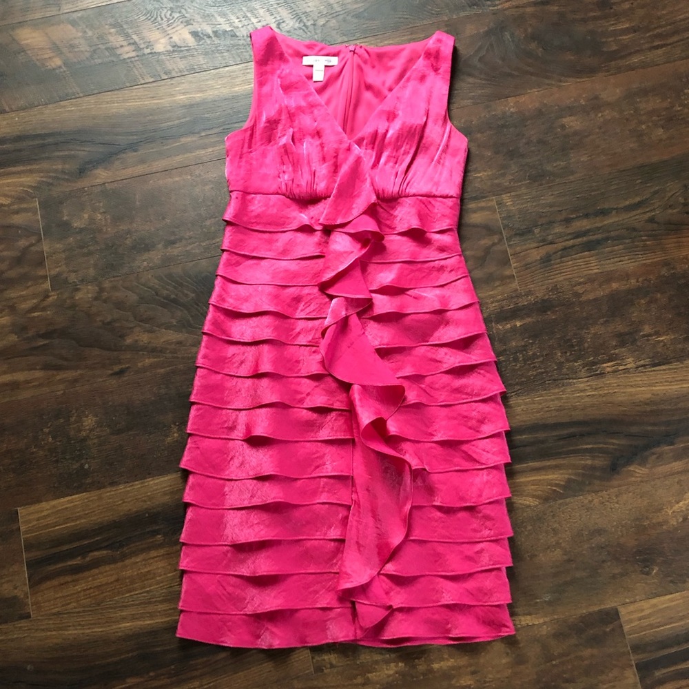 London Times Silky Ruffled Dress 4